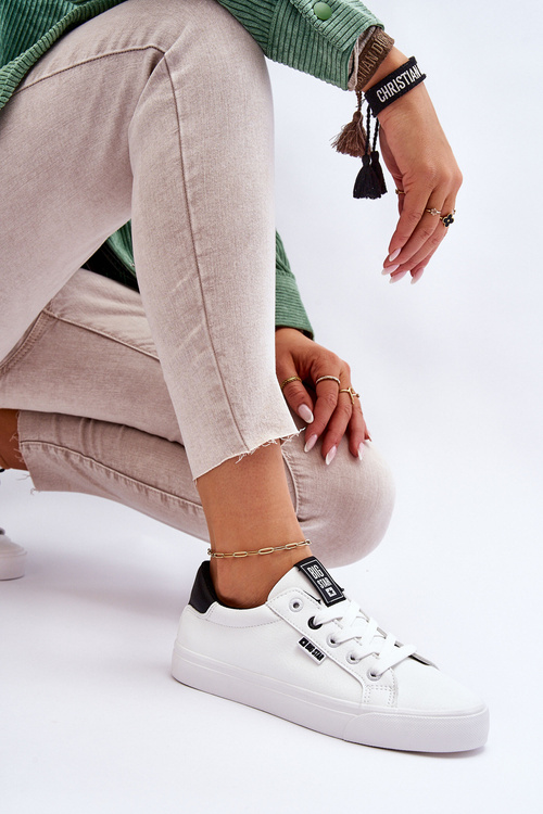 Dámske kožené tenisky Big Star EE274312 biela a čierna