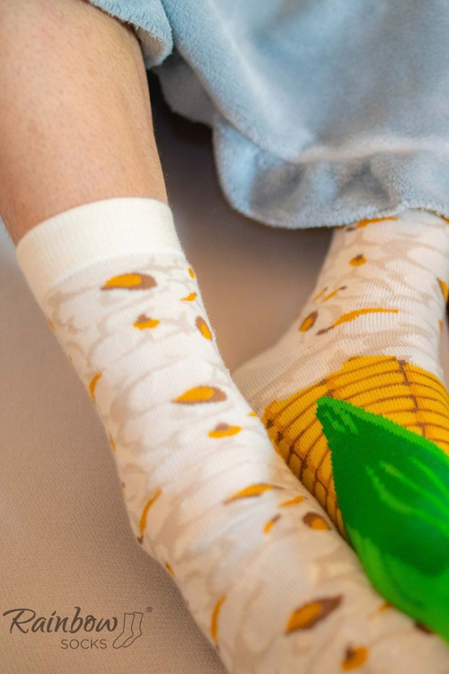 Dúhové ponožky ponožky popcorn box 2 páry