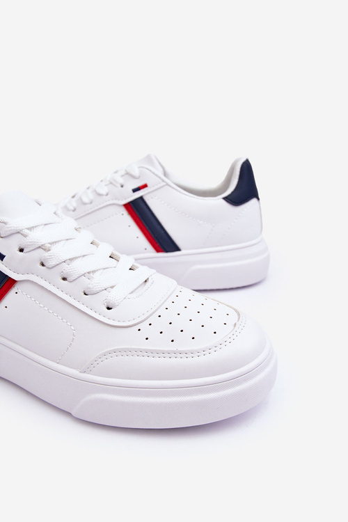 Pánská klasická sportovní obuv bílá a námořnická Enrique