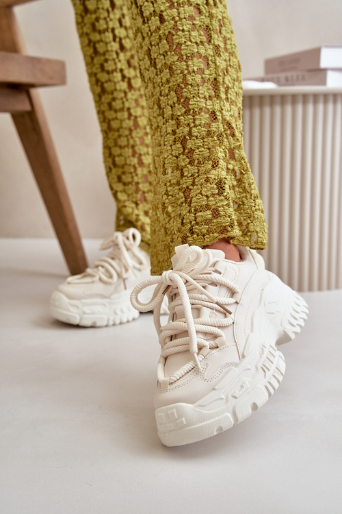 Dámské tenisky na masivní podešvi světle béžové Nevela