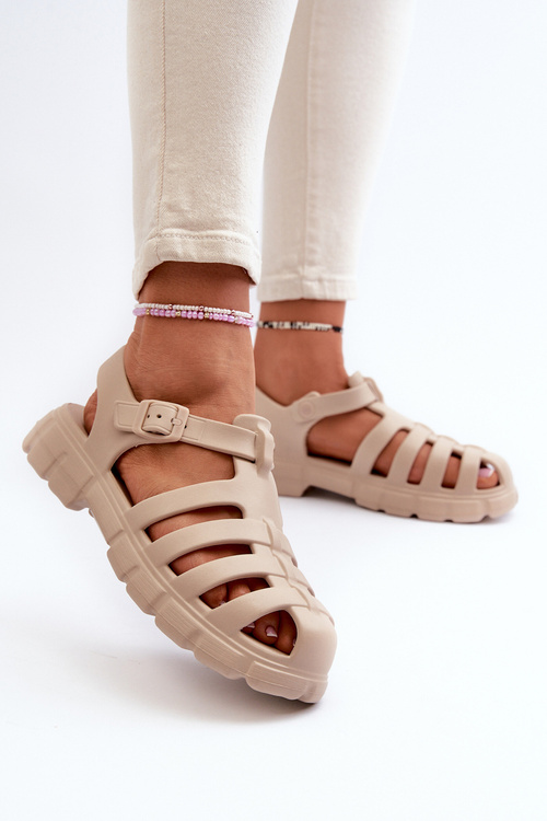 Dámske Piankové Sandále Rímske Beige Gasaria