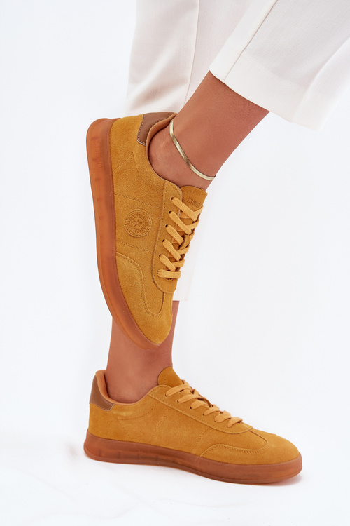 Dámské Semišové Tenisky Big Star RR274846 HI-POLY SYSTEM Žluté