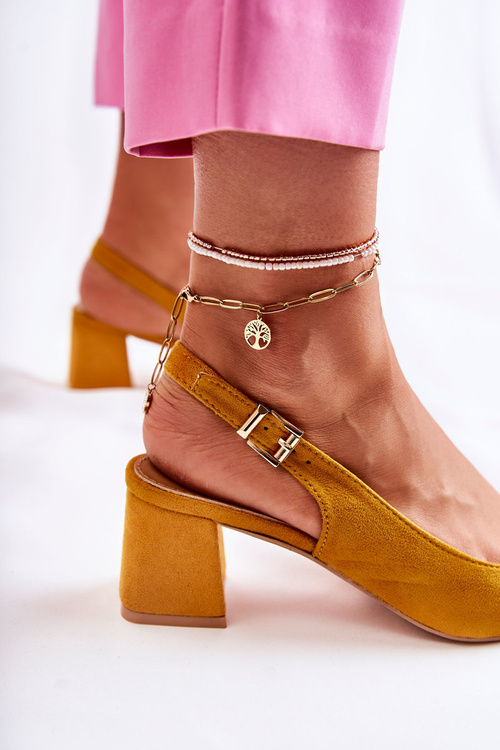 Semišové Lodičky V Spitz Žlutá Ashley