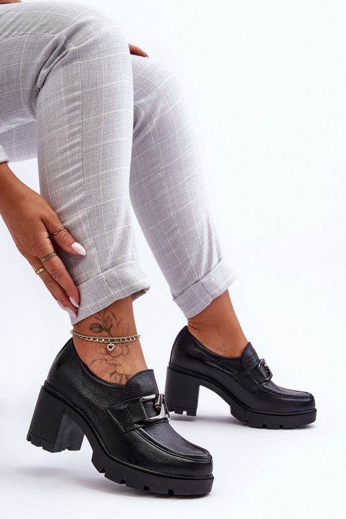 Elegantní boty s Ornamentem Černá Harmell