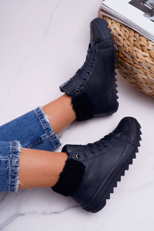 Dámske tenisky s veľkou hviezdou High Izolované námorníctvo Blue EE274147