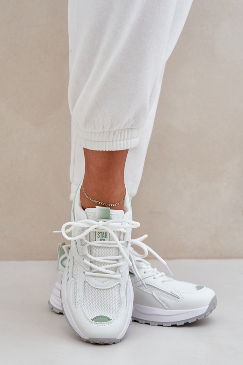 Dámské Sportovní Boty Big Star NN274A095 HI-POLY SYSTEM Bílá-Zelená