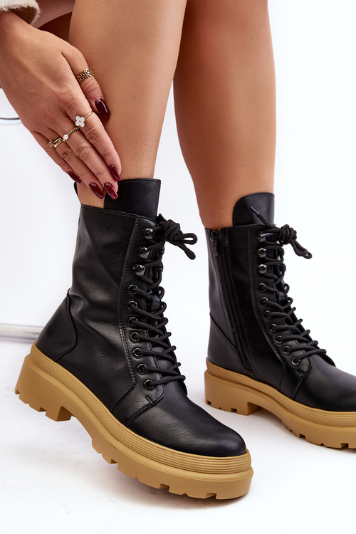 Dámské pracovní boty z eko kůže černé Irande