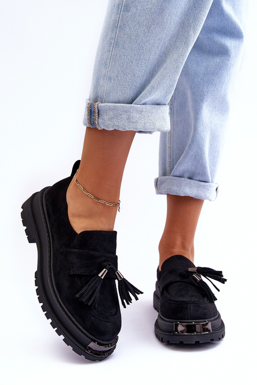 Dámske semišové topánky, dámsky čierny Ramvli