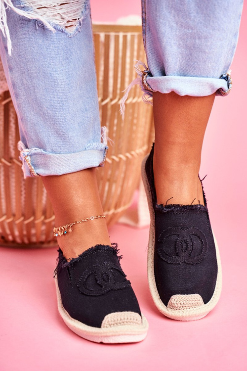 dámské espadrilky Černé Flaure