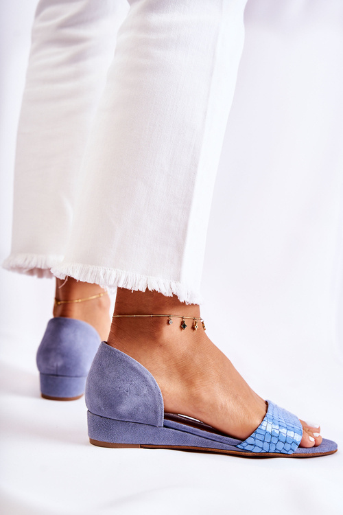 Kožené sandále Maciejka 1971-61 modrá