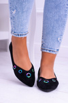 Lu Boo Black Ballerinas v benzíne Spitz Octavia