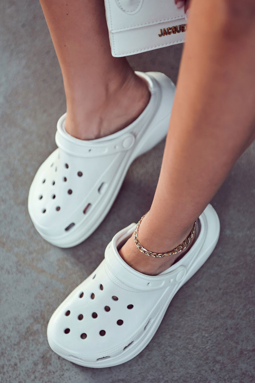 Dámské pěnové pantofle Crocs Bíle Coline