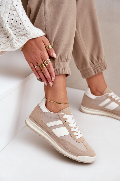 Nízke sneakersy dámske béžové Sellira
