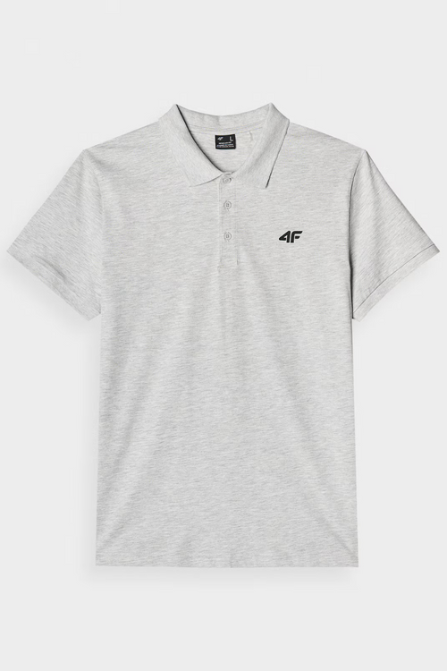 Pánska Polo Tričko Regular S Logom 4F Šedé 4FWMM00TPTSM316-27M