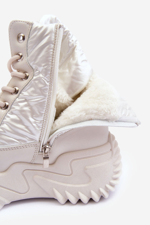 Izolované topánky na masívnej lanleh ľahkej béžovej plošine