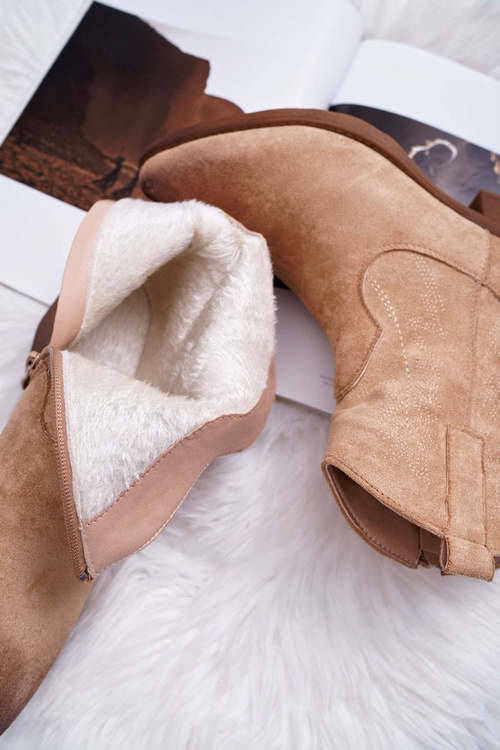 Ženské béžové kovbojské topánky béžové béžové béžové