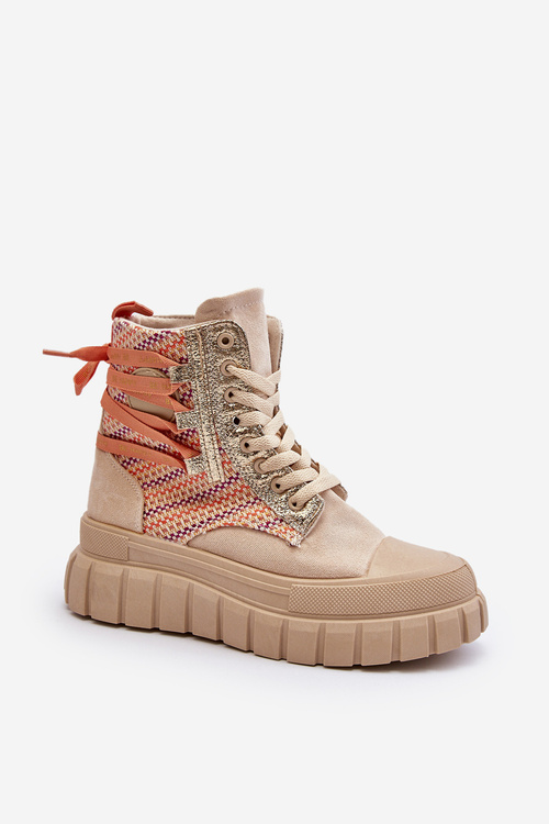 Suene vysoké tenisky, beige eleamia