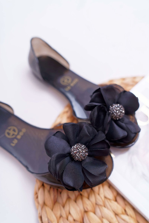 Lu Boo gumové balerínky luky černé cukroví