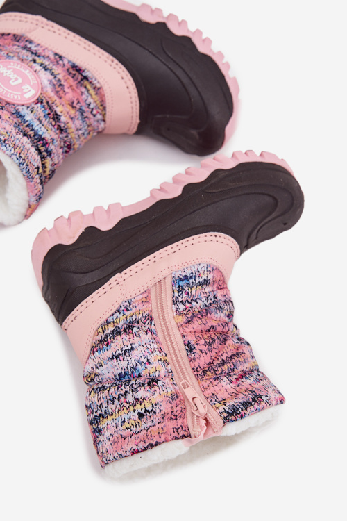 Dětské zimní boty pro dívky na zip Lee Cooper LCJ-25-10-3770 růžové