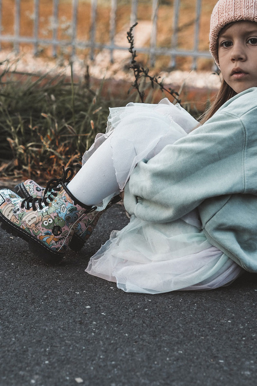 Dětské zateplené boty s  potiskem Růžove Dexi