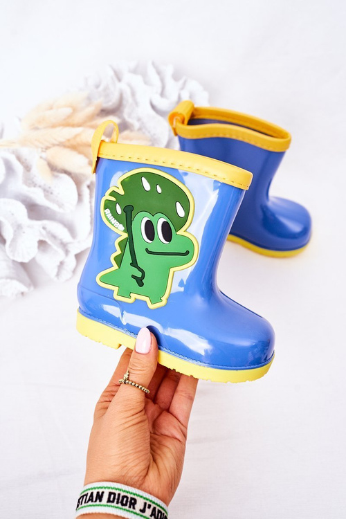 Detské galoshes s krokodílou modrou