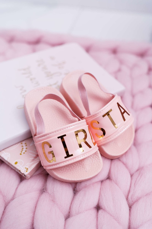 Dětská Nazouváky Dívčí se Slovy Girl Star Růžové Bambi