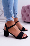 Ženské sandále semišové čierna galisa