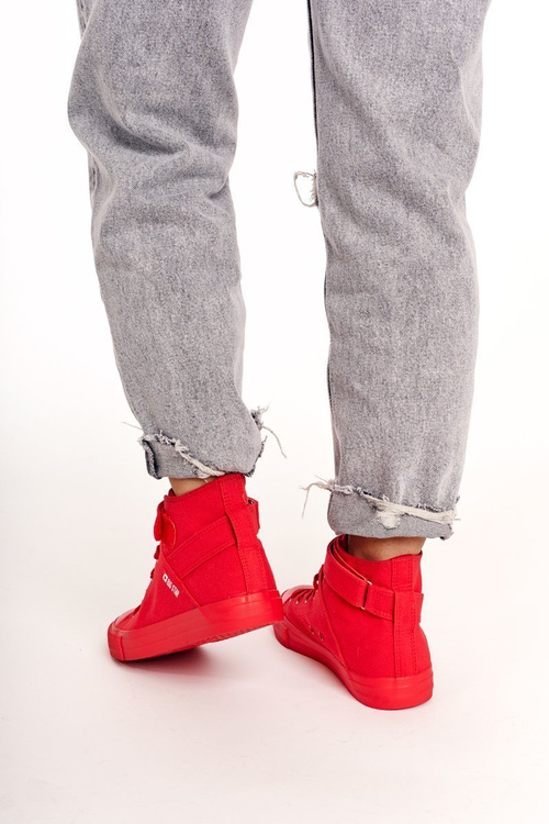 Dámske vysoké tenisky Veľká hviezda FF274580 Červená