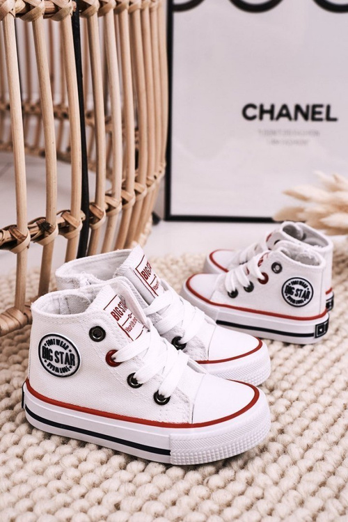 Dětské Tenisky Vysoké Se Zipem BIG STAR HH374083 Bílé