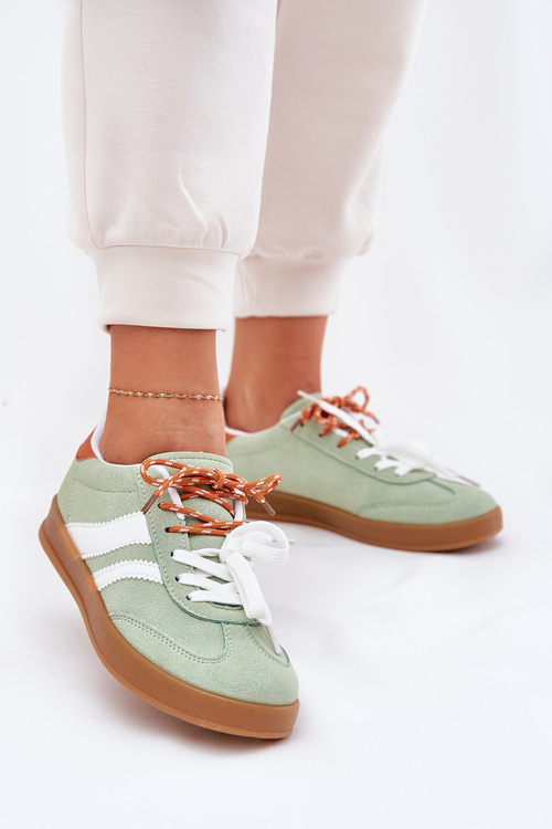 Nízke Dámske Tenisky S Dvojitým Šnurovaním Zelené Ventus