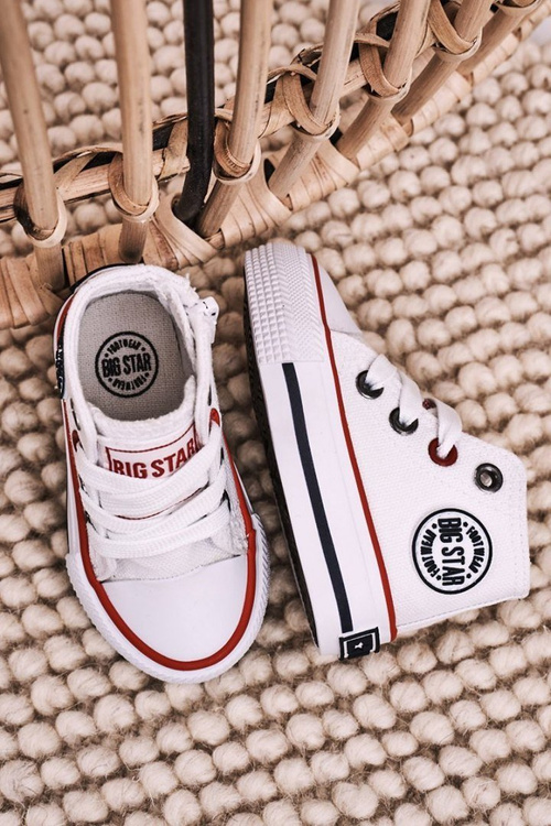 Dětské Tenisky Vysoké Se Zipem BIG STAR HH374083 Bílé