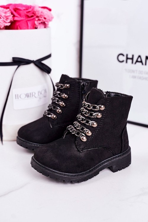 Izolované pasce pre deti ekologické semišové reťaz Black & Roll