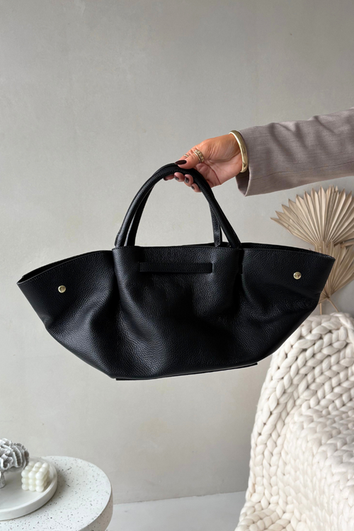 kabelka z pravé kůže černá Fiorenza