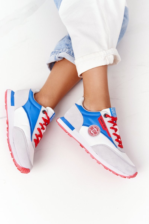 Dámské Tenisky Memory Foam Big Star HH274526 Bílé-Modre