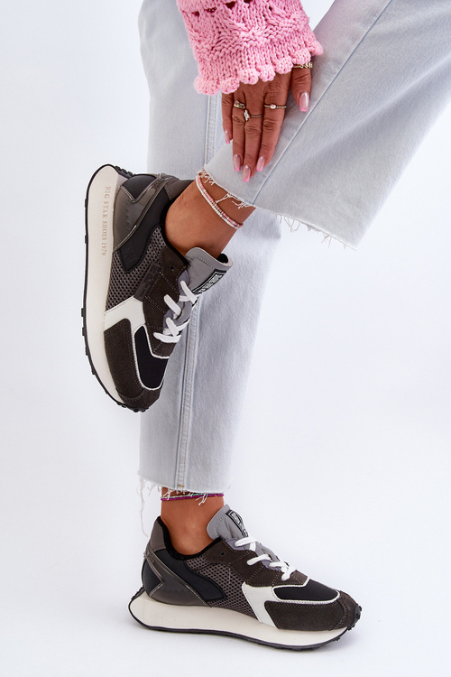 Dámske tenisky na platforme s pamäťovou penou Big Star NN274683 Čierne