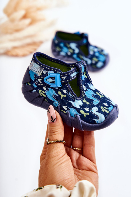 PAPCI topánky Befado Dinosauurs 110p448 NAVY BLUE