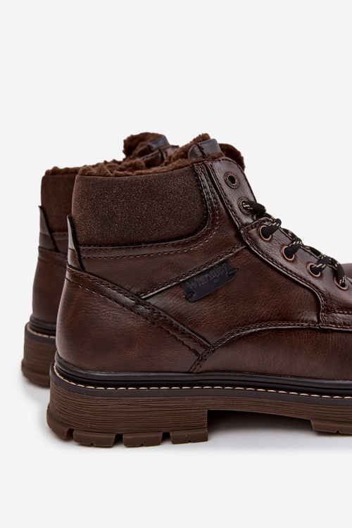 Pánské zateplené kozačky Wrangler 20253034.IKU tmavě hnědé