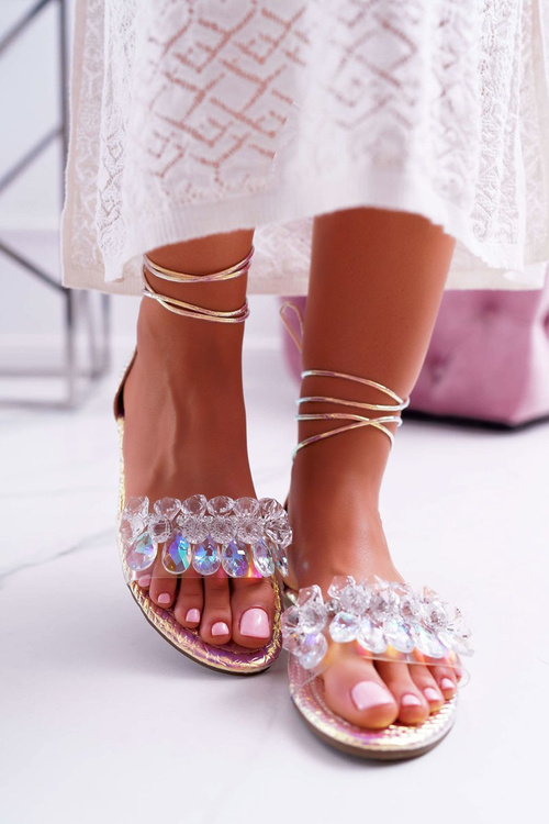 Dámske sandále Lu Boo Pink Madina Crystals