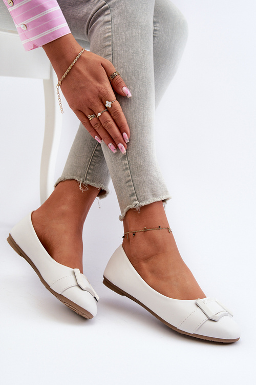 Baletky S Remienkom A Ozdobou Z Ekologickej Kože Biele Cadwenla