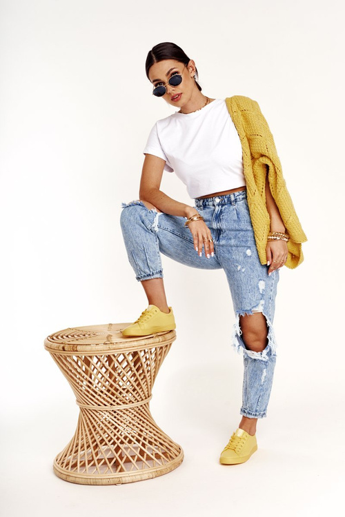 Dámské Kožené Tenisky BIG STAR HH274142 Žluté