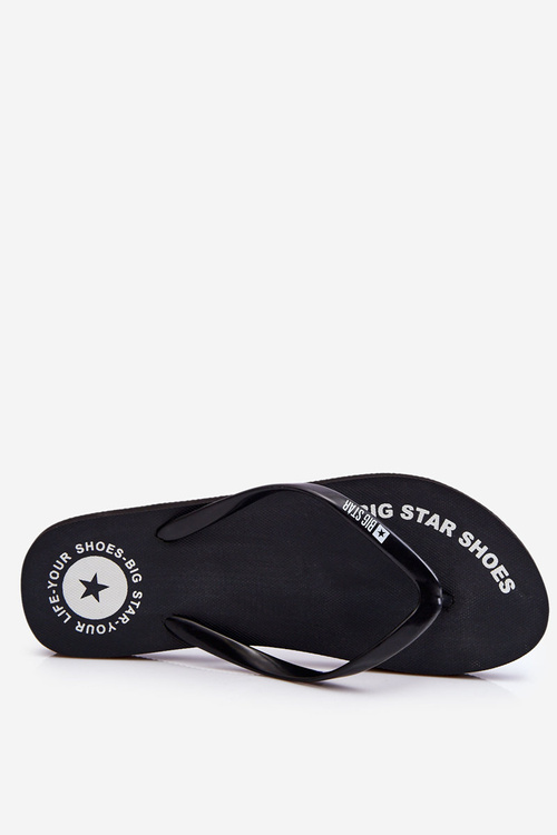 Pohodlné flip -flops Big Star LL274800 Black