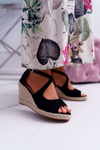 Dámske sandále na Espadril Black Margus