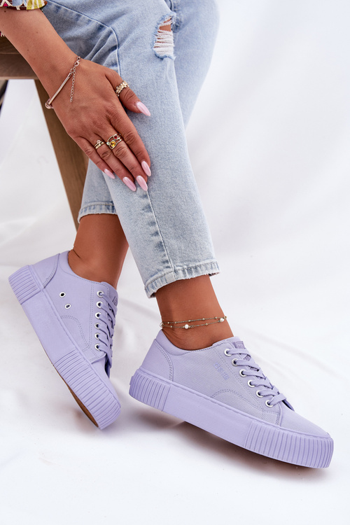 Dámske Textilné Tenisky Big Star RR274406 Fialové