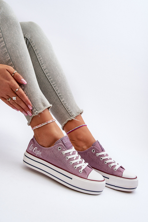 Dámské tenisky na tlusté podrážce Lee Cooper LCW-24-31-2219 fialové
