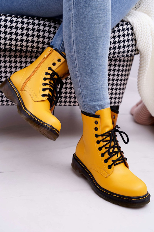 Dámské Traperky Žluté Gangsta