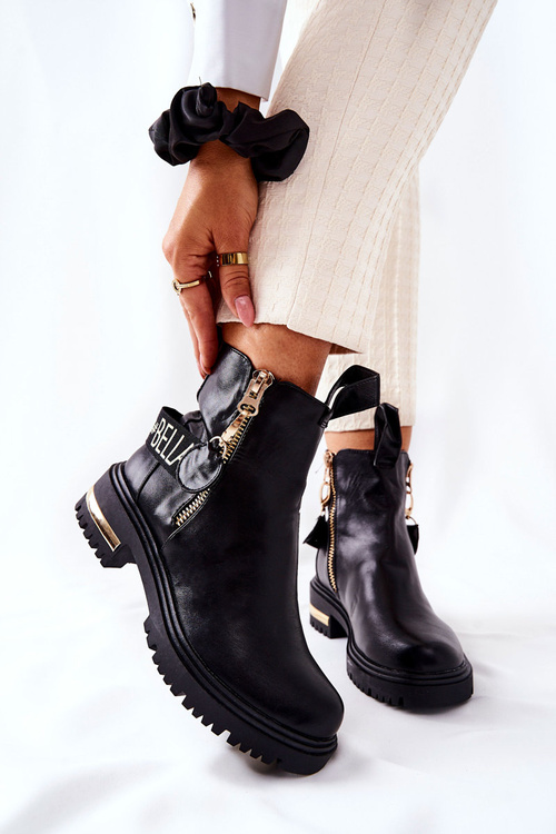 Klasické Boty S Páskem černé Lorie