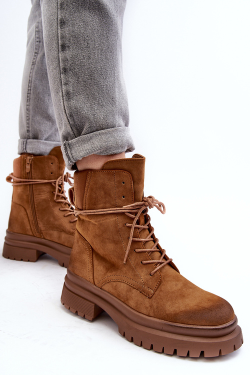 Dámské botky trapery na tlusté podrážce Camel Narelona