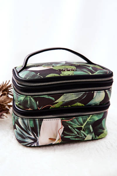 Veľké kozmetičko Nobo L0020-CM08 Čierne listy