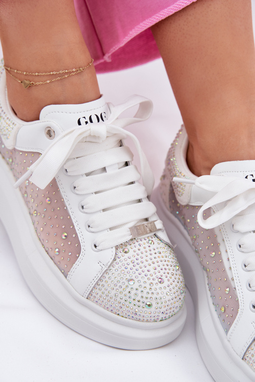 Ozdobené tenisky na platforme GOE NN2N4021 čierne