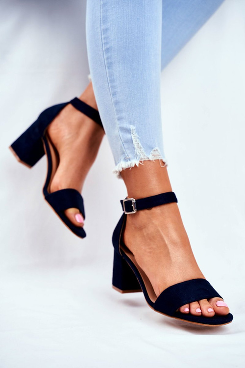 Suede Sandals na Vinceza Post 20-17058 NAVY BLUE